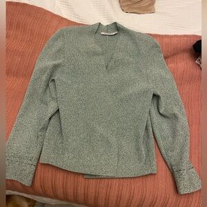 Grayish Green Textured Jacket